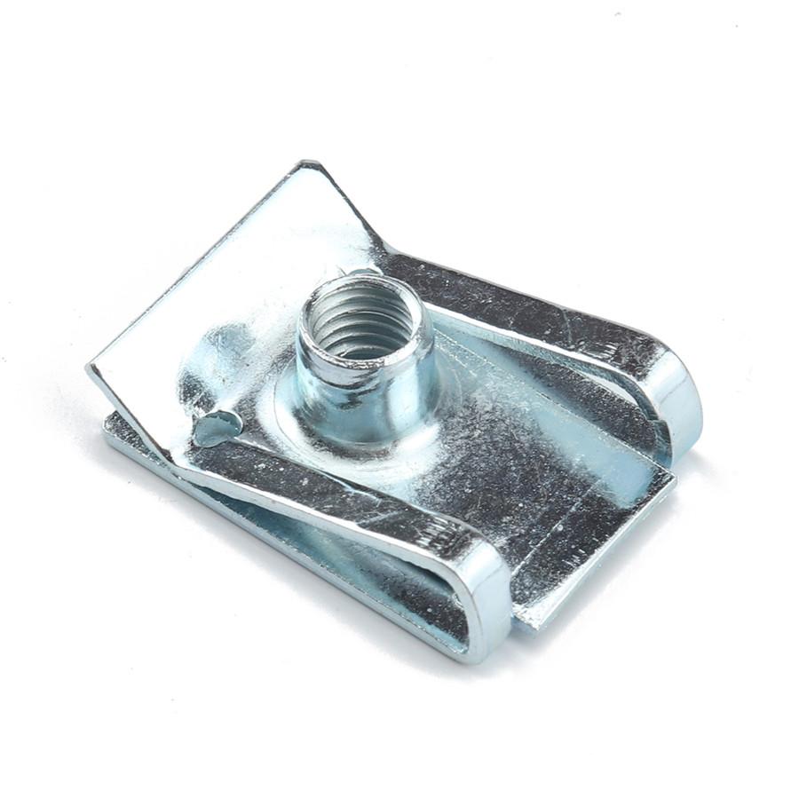 50pcs Boxed M5 U-type Clips Car Auto Panel Trim Fastener Screw Captive Nut Clamp