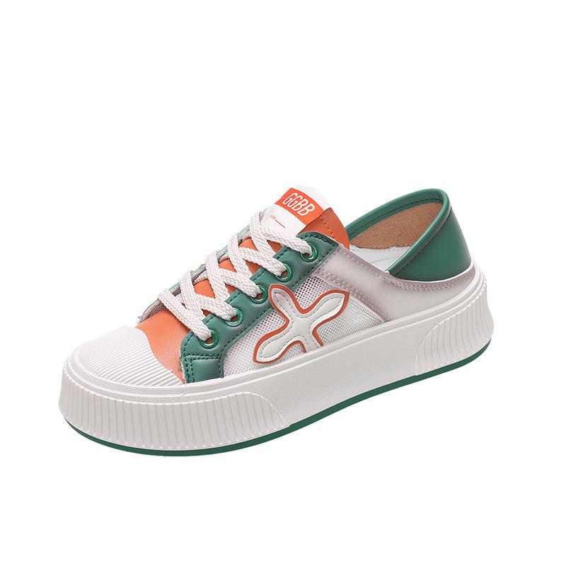 Chunky Sneakers Women Platform Shoes Brand Fashion Skateboard Shoes Casual Flat Breathable Students Shoes Hollow Summer Shoe