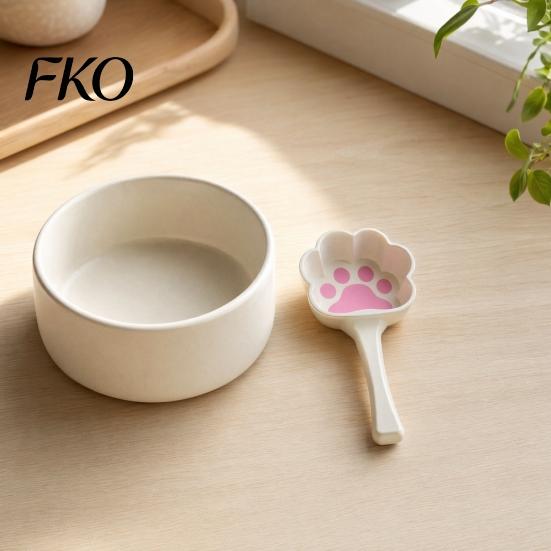 Cat Paw Scoop Cute Scoop, 3D Printed Pet Food Long Handle Scooper for Kibble Treats Portion Control