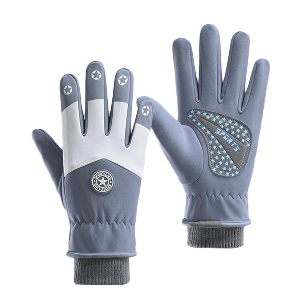 Утепленные велосипедные перчатки-митенки Нескользящие Детские велосипедные перчатки Детские зимние перчатки для мальчиков и девочек