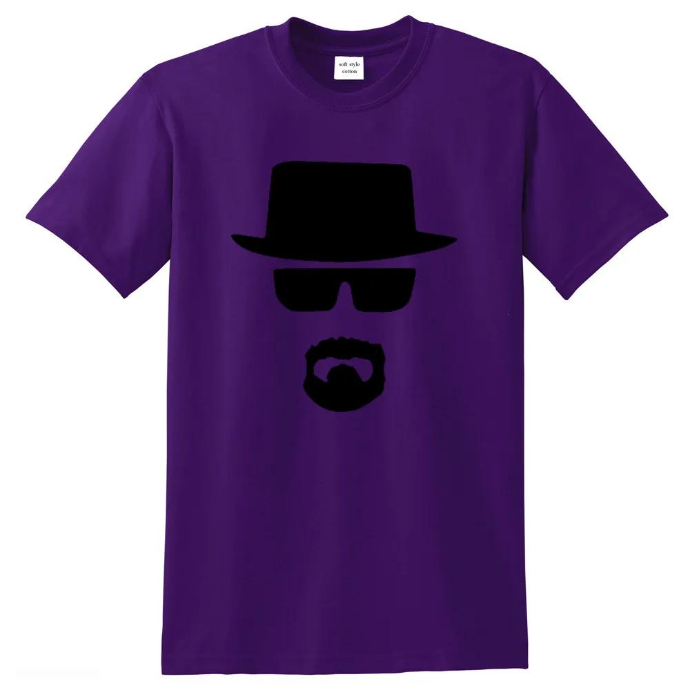 Breaking bad Мужская уличная одежда высшего качества 100% хлопок свободная футболка с принтом Heisenberg летняя мужская футболка крутая мужская футболка