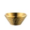 ZISIZ Double-Layer Golden Hammered V-Shape Salad & Ice Cream Bowl (Set of 2)