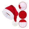 Шапка Санты для взрослых детей Мягкая вязаная рождественская шапка Классическая красная шапка-бини для родителей и детей с помпоном для рождественской новогодней вечеринки