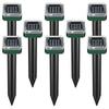 8 Pack of Solar Powered Ultrasonic Snake Repellent for Outdoor Use