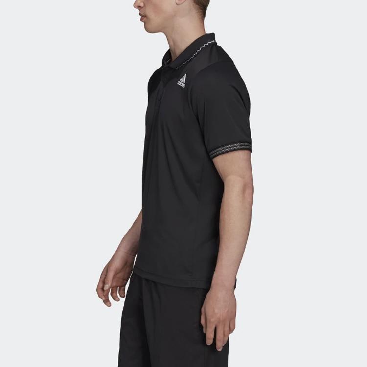 Adidas Однотонная рубашка-поло Slim-Fit, мужские топы, черный H50264