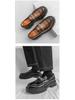 Men's Plus Size British Style Slip-On Leather Shoes, 2025 Fashion, Thick-Soled, Low-Top, Versatile Design