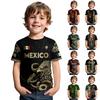 Kids Casual Short Sleeve T Shirt Mexico Themed Letter Print Lightweight Comfortable Summer Top for Boys and Girls