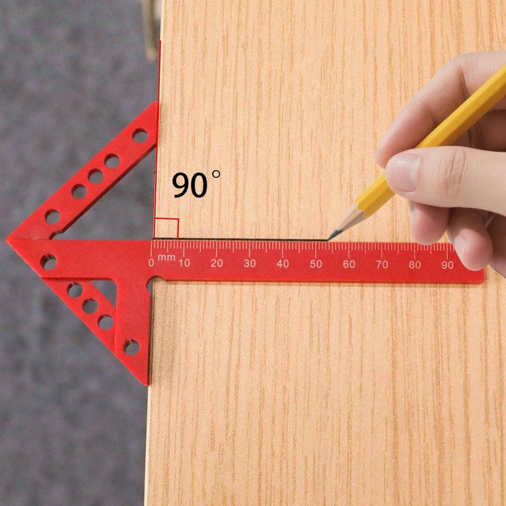 Точный центр-искатель, разметочная линейка 45/90°, пластик, алюминиевый сплав, инструмент для деревообработки для плотников