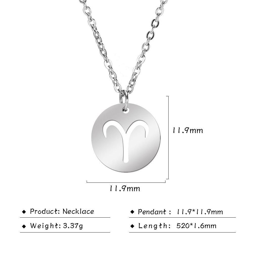 Ожерелья из нержавеющей стали со знаком зодиака, 12 колье-подвески в виде созвездия, Овен, Весы, Лев, колье, подарок на день рождения