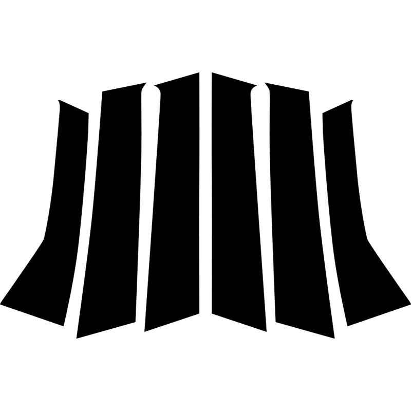 6Pcs for Peugeot 308 SW/Touring 2007-2014 Car Door Window Pillar Center Post Trim Stickers Black Auto Styling Accessories