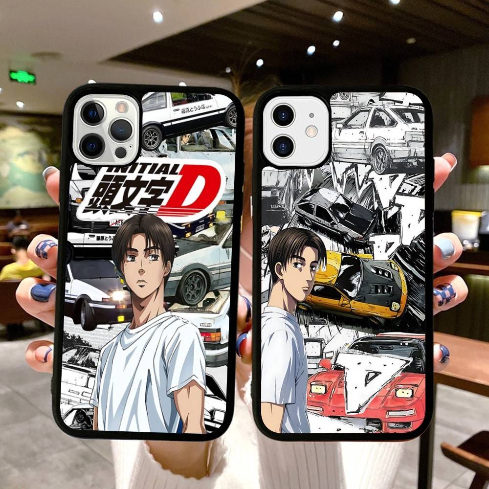 Аниме про гонки I-Initial D Для IPhone 17 16 15 14 13 12 11 Pro Max Plus Mini ПК+ТПУ Задняя крышка телефона