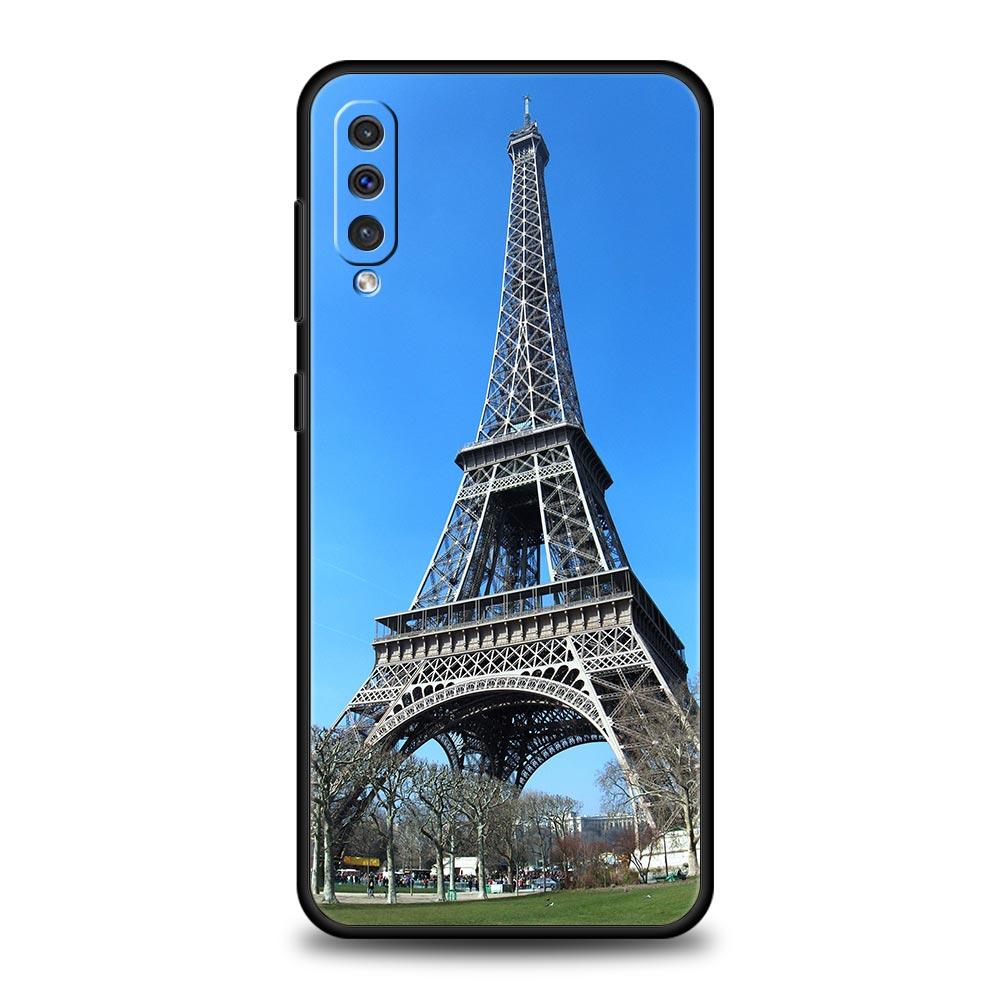 Красный зонт Башня Эйфеля Чехол Для Samsung A56 A36 A26 A54 A52 A24 A14 A50 A72 A70 A06 A12 A22 A34 A42 A32 A04s A16 5G Обложка