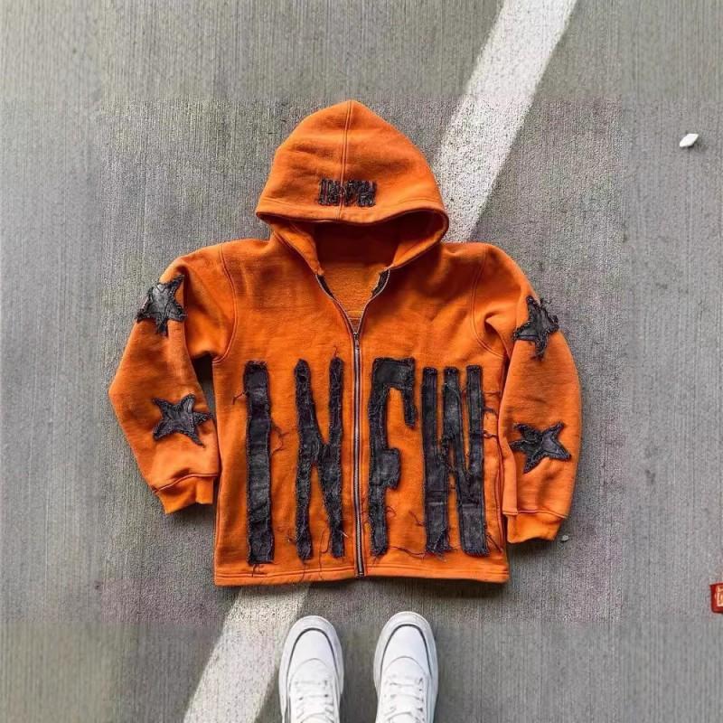 Unisex Streetwear Hoodie 3D Star Print Loose Fit Long Sleeve Pullover Sweatshirt