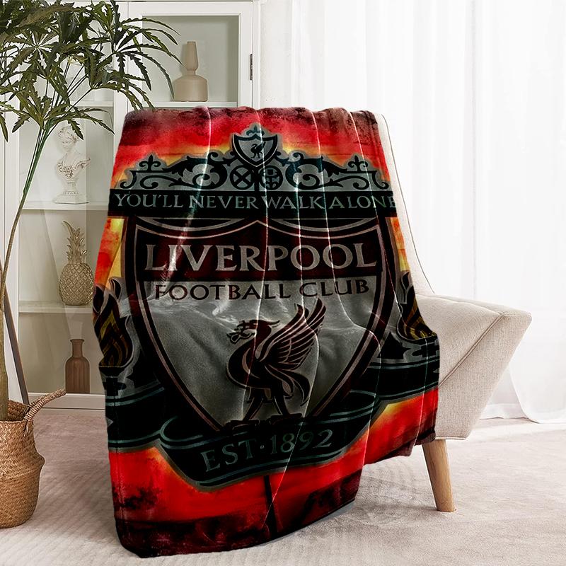 Плед Liverpool F.C. - Мягкий и Удобный, для Спальни, Путешествий, Дивана, Домашнего Декора - Подарок на День Рождения, Рождество для Друга