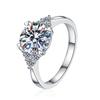D Color 1/2CT Moissanite Ring Engagement Diamond Ring Wedding Ring Gift for Girlfriend Snowflake S925 Sterling Silver Ring