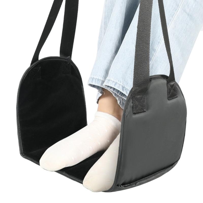 Airline Foot Support Adjustable Strap High Strength Frame Removable Washable Pad