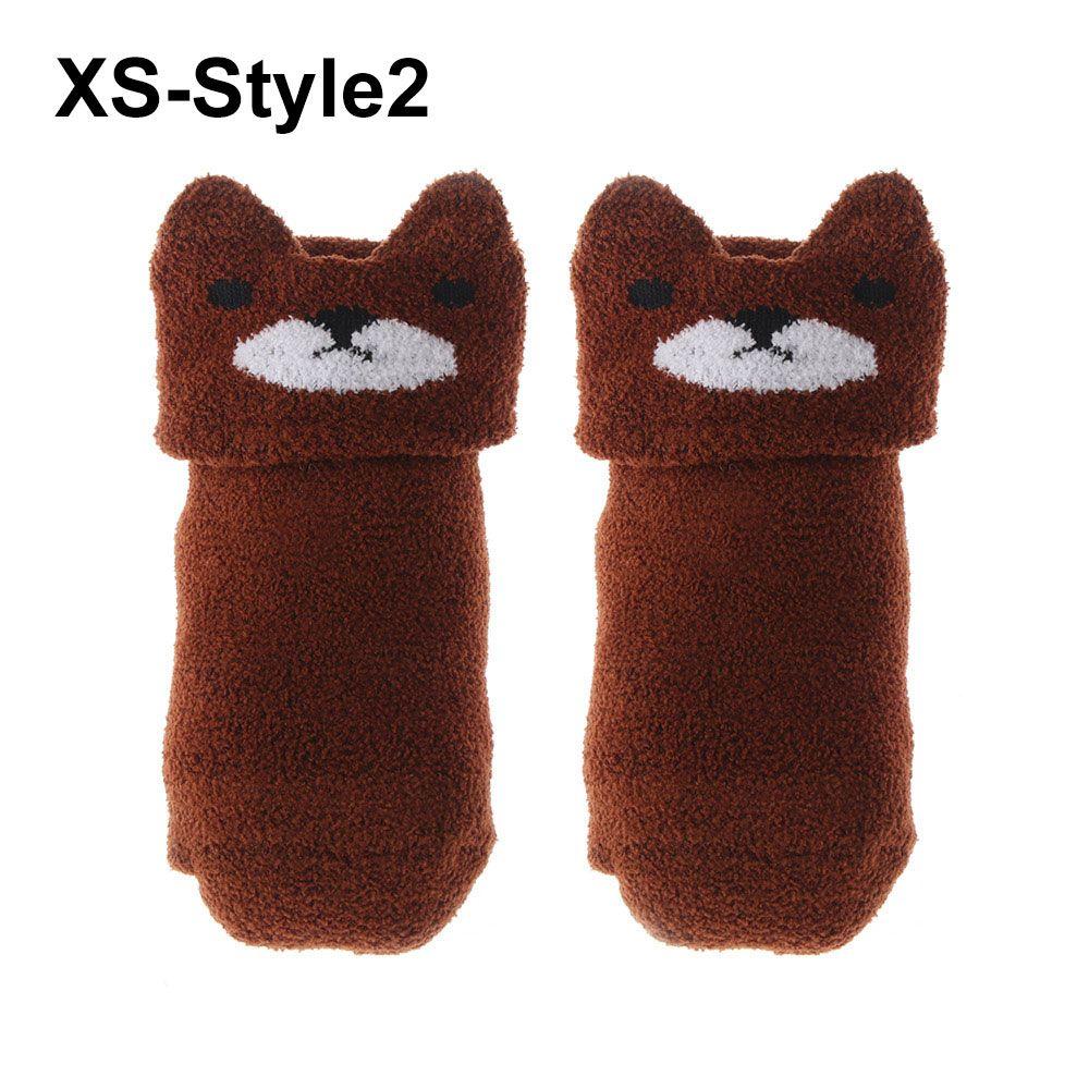 Animals Plush Soft Thickening Floor Sox Coral velvet socks Newborn Toddler Socks Anti-slip Slippers