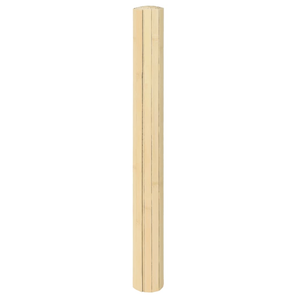 Rectangular Rug in Light Natural Tone 70 x 100 cm Bamboo