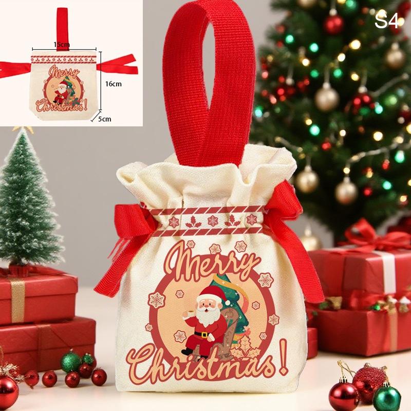 1Pc Christmas Gift Bag Cartoon Apple Candy Packaging Box Party Supplies Christmas Gift Wrapping Boxes Candy Storage Bags