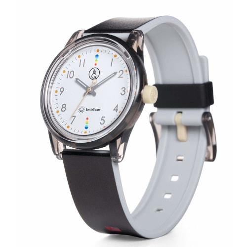 Citizen Q&Q Smile Solar Watch, Solar-Powered, Analog, Matching Style, 10 ATM Water Resistant, 36mm Diameter, RP26-010, Black