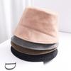 Suede Unisex Solid Color Bucket Hats Fisherman Hat Autumn and Winter Fashion New Basin Sun Hat