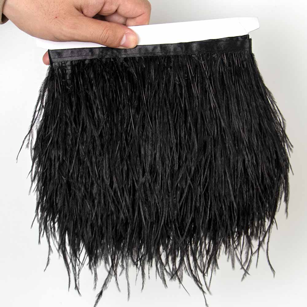 Перо 1 метр Красная отделка из страусиных перьев на тесьме Ленточная бахрома 8-10 см Ткань Юбка Швейные принадлежности Украшение для платья и одежды