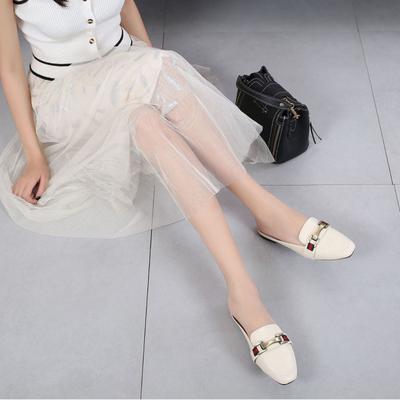 Новые женские тапочки большого размера, женские летние сандалии без каблука с ленивым носком, женские полутапочки, пляжная обувь