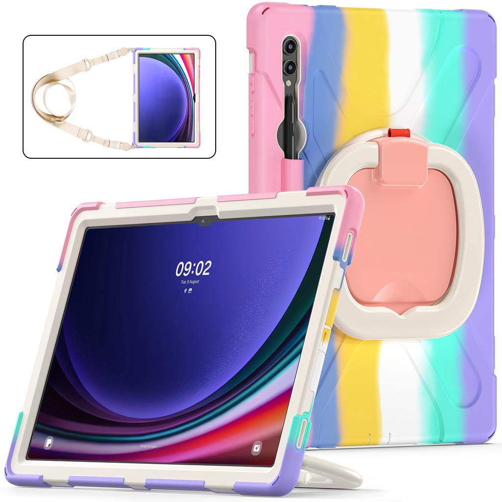Прочный Чехол для Galaxy Tab S10 S9 S8 Ultra 2024 2023 2022 14.6" SM-X920 X926B X910 X916B X900 X906B 360 Поворотная Подставка Чехол