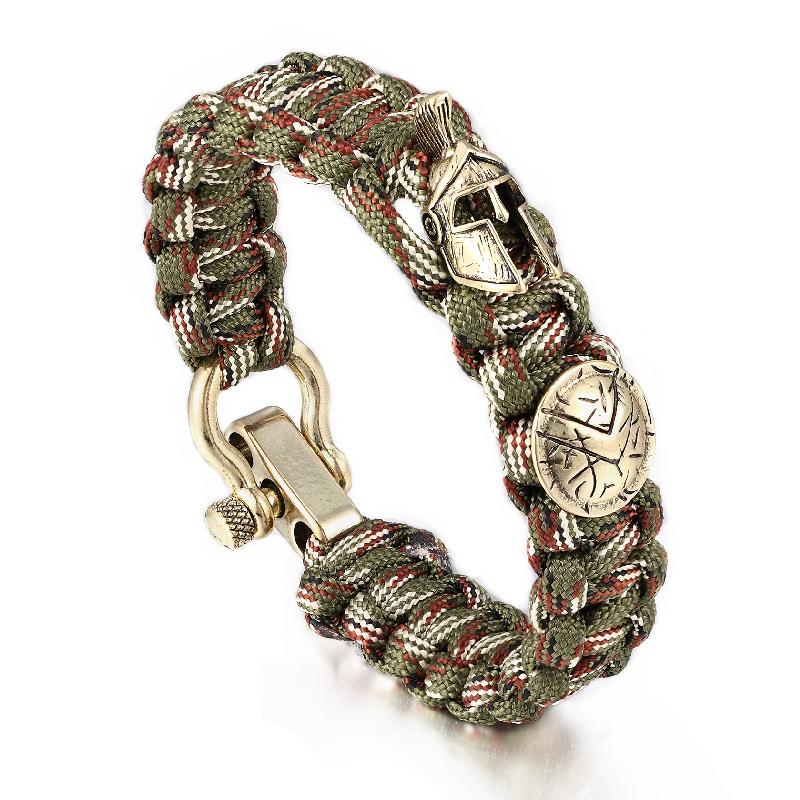 Браслеты из шнура для шлема спартанского воина для мужчин, антикварные аксессуары викингов, браслеты для выживания из паракорда для мужчин, ручная работа