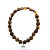 Stones and Minerals. Australian Mookaite Bracelet + 8 Mm Wooden Beads. Made In France.