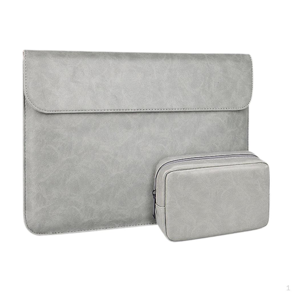 Чехол для ноутбука 14 15 дюймов Легкий Пылезащитный Уличный Чехол Мягкий для Хранения Макбуков ПУ кожа