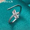 URMYLADY 925 Sterling Silver Dragonfly Ring For Women Fashion Wedding Party Charm Jewelry