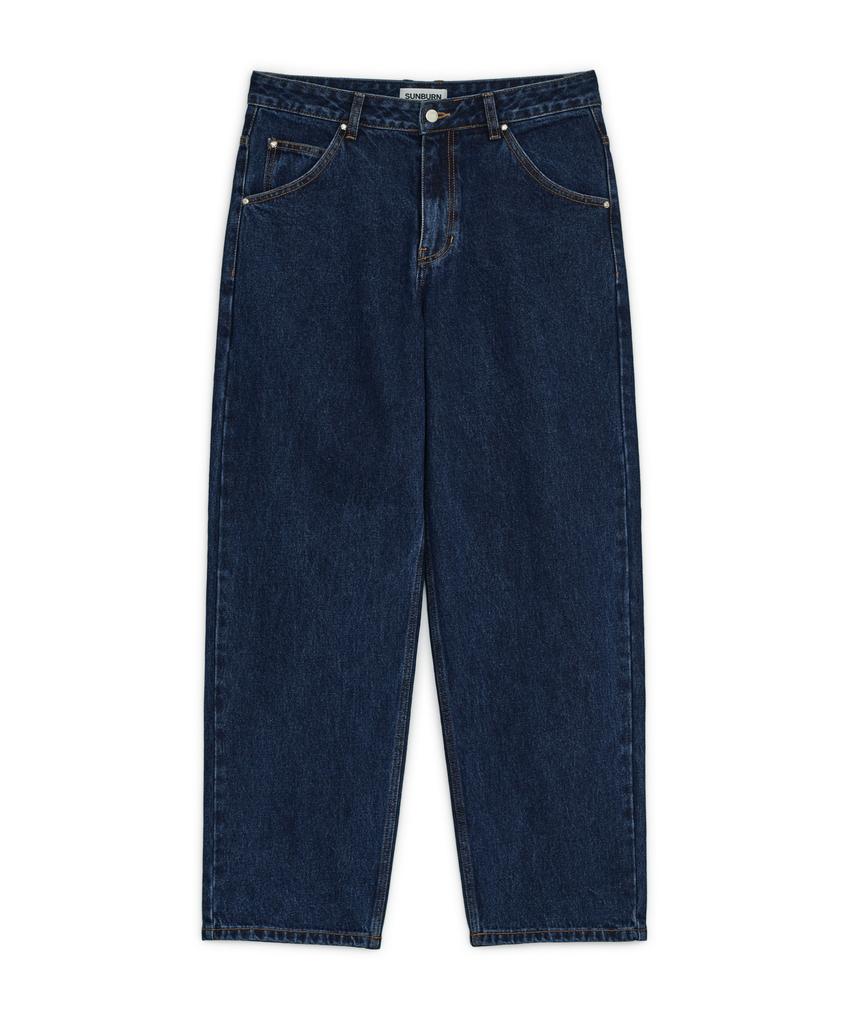 SUNBURNPROJECT Wide Baggy Denim Pants, Blue