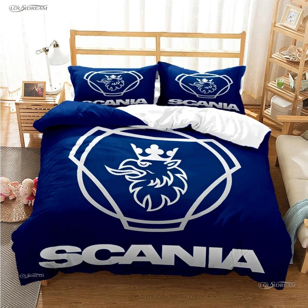 S-Scania Грузовик Голова Орла Пододеяльник Одеяло Комплекты Постельного Белья Мягкое Покрытие для Одеяла и Наволочки Для Подростков ОдноспальныйДвуспальныйQueenKing