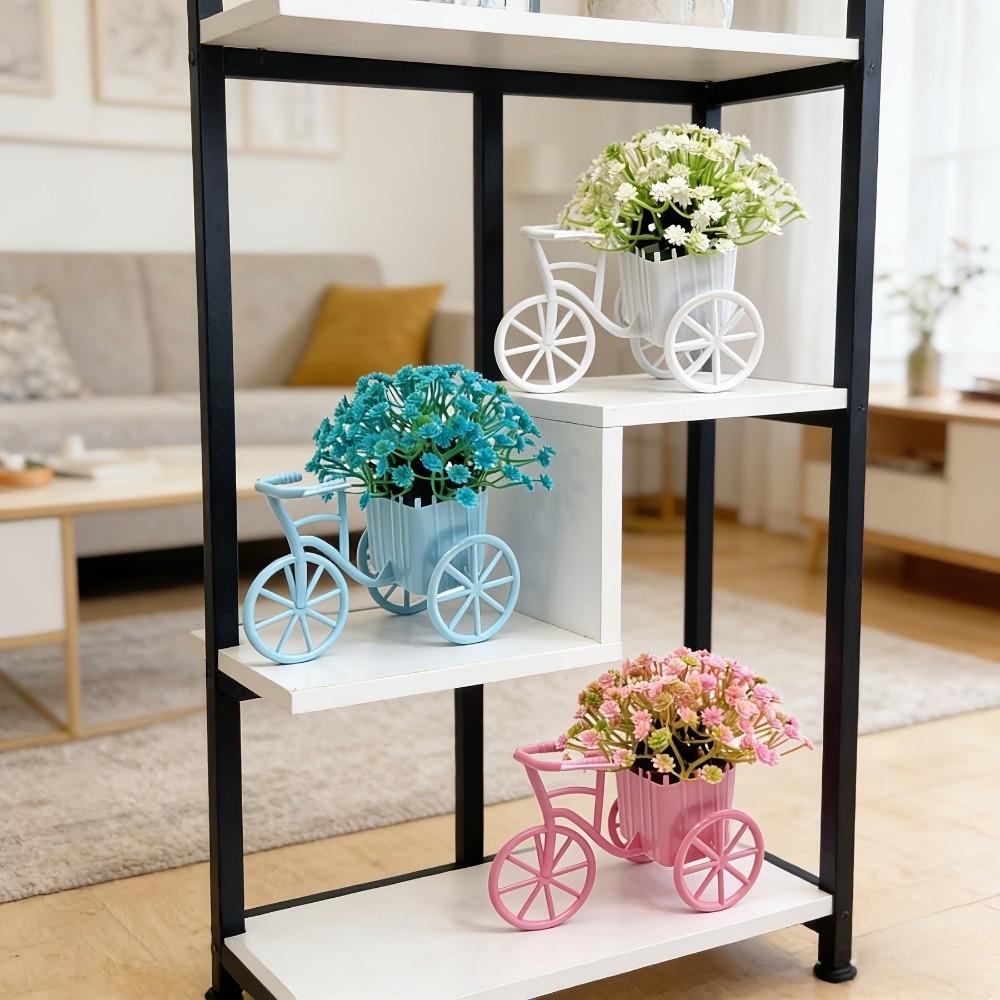 Country tyle Mini Bicycle Ornaments Miniature Garden Artificial Green Plants Wedding Decor