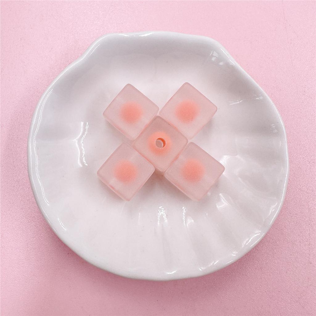 Ожерелье DIY цепочка для мобильного телефона 5 шт. модные 12 мм матовые квадратные бусины акриловый браслет ювелирный материал