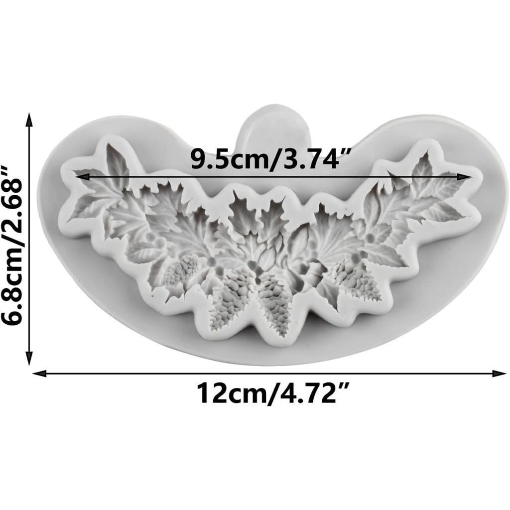 Рождественские силиконовые формы Рождественские шишки Формы для выпечки шоколада для украшения торта Топпер для кексов Конфеты Шоколадная жевательная резинка Форма для полимерной глины