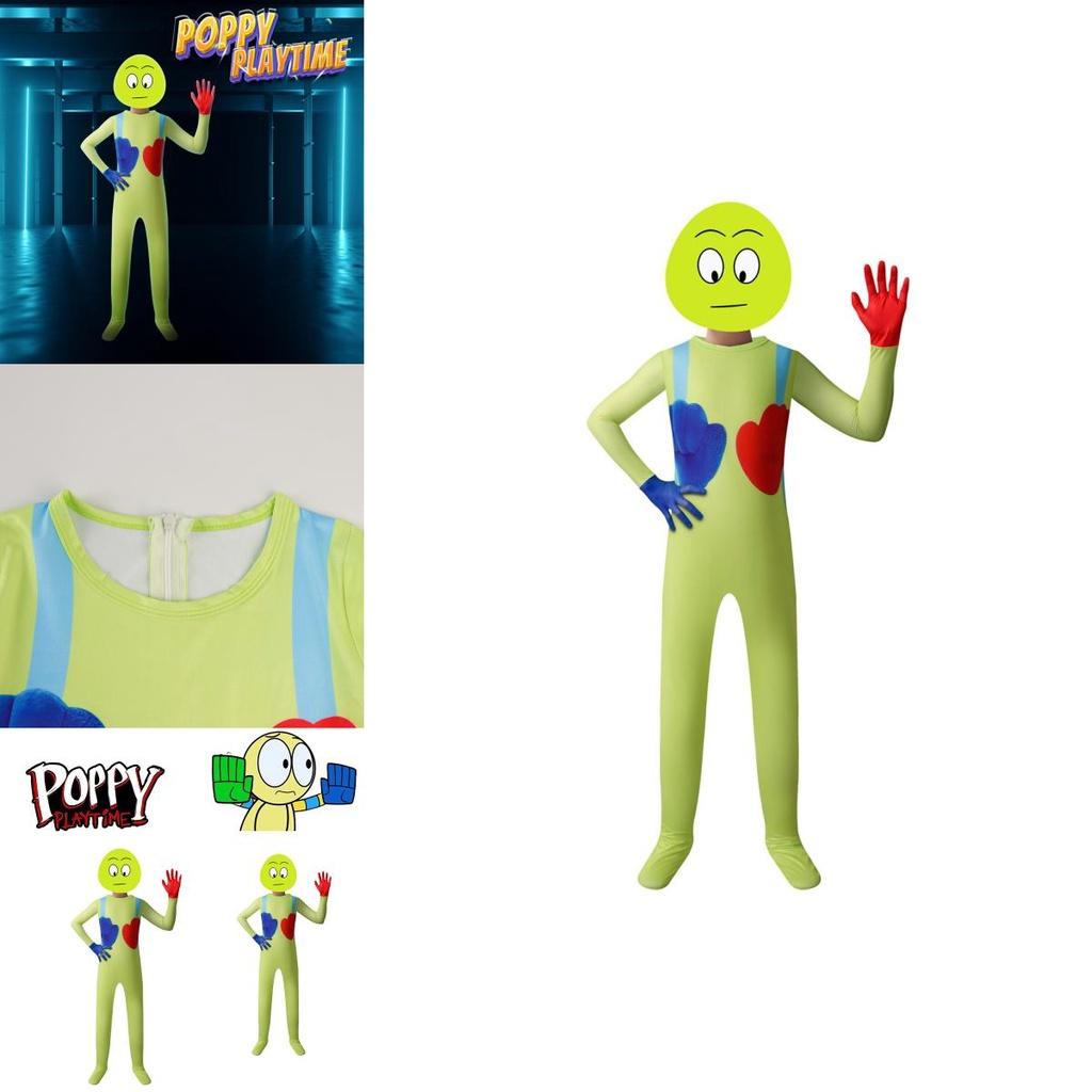 Kids Poppy Playtime The Player Costume Suit With Mask For Halloween And Cosplay