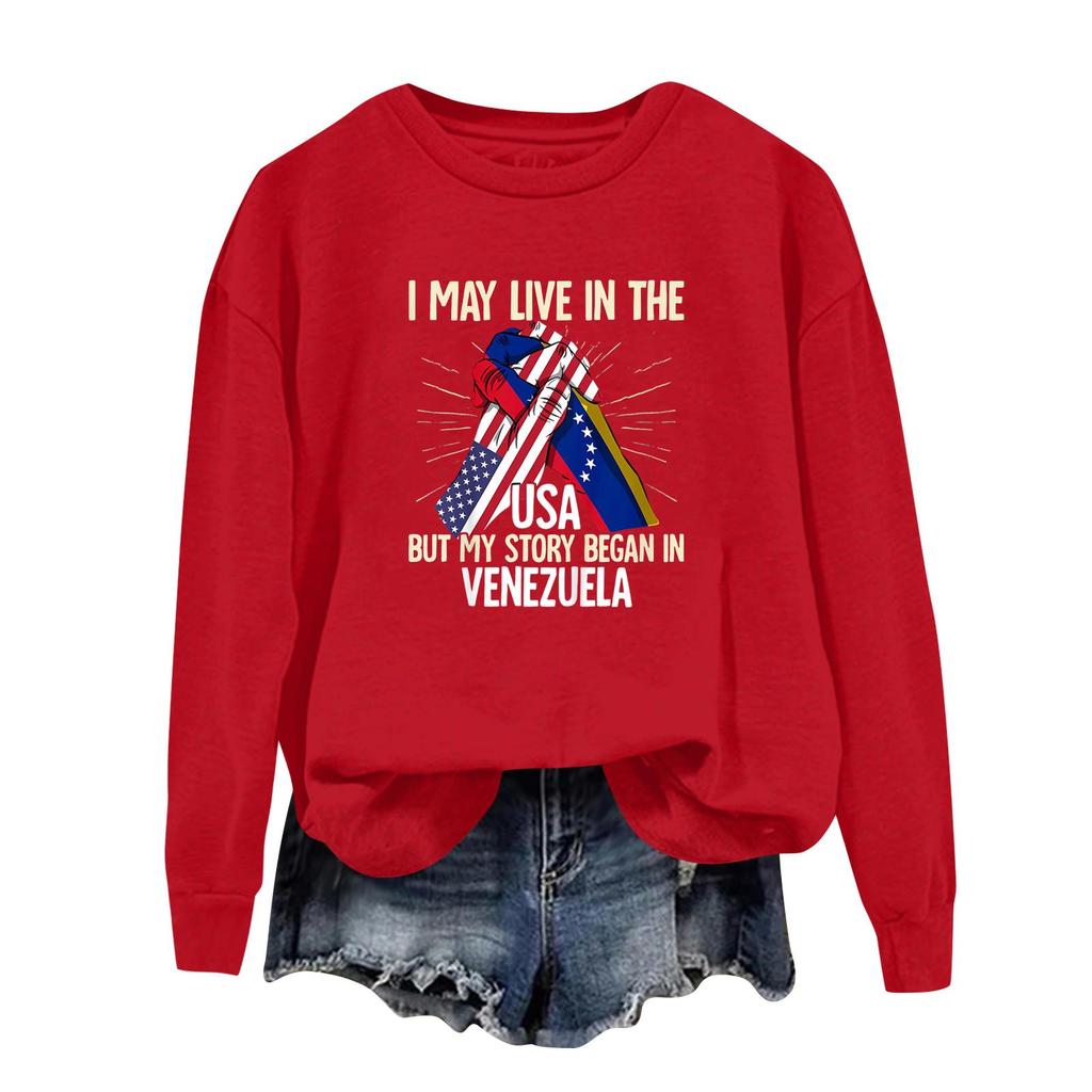 Женский спортивный худи с круглым вырезом и длинными рукавами с принтом