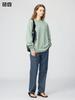 Uniqlo 486102 Хлопковая футболка с длинным рукавом и круглым вырезом AIRism ЗЕЛЕНЫЙ БЕЛЫЙ ТЕМНО-СЕРЫЙ ЧЕРНЫЙ РОЗОВЫЙ СИНИЙ ФИОЛЕТОВЫЙ Мужская Япония