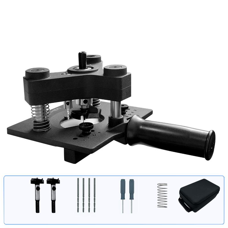 1 комплект 3-осевой 35-мм скрытой петли, сверлильный кондуктор, сверхпрочный направляющий кондуктор для сверления отверстий под петли, инструмент для деревообработки, открыватель отверстий, локатор