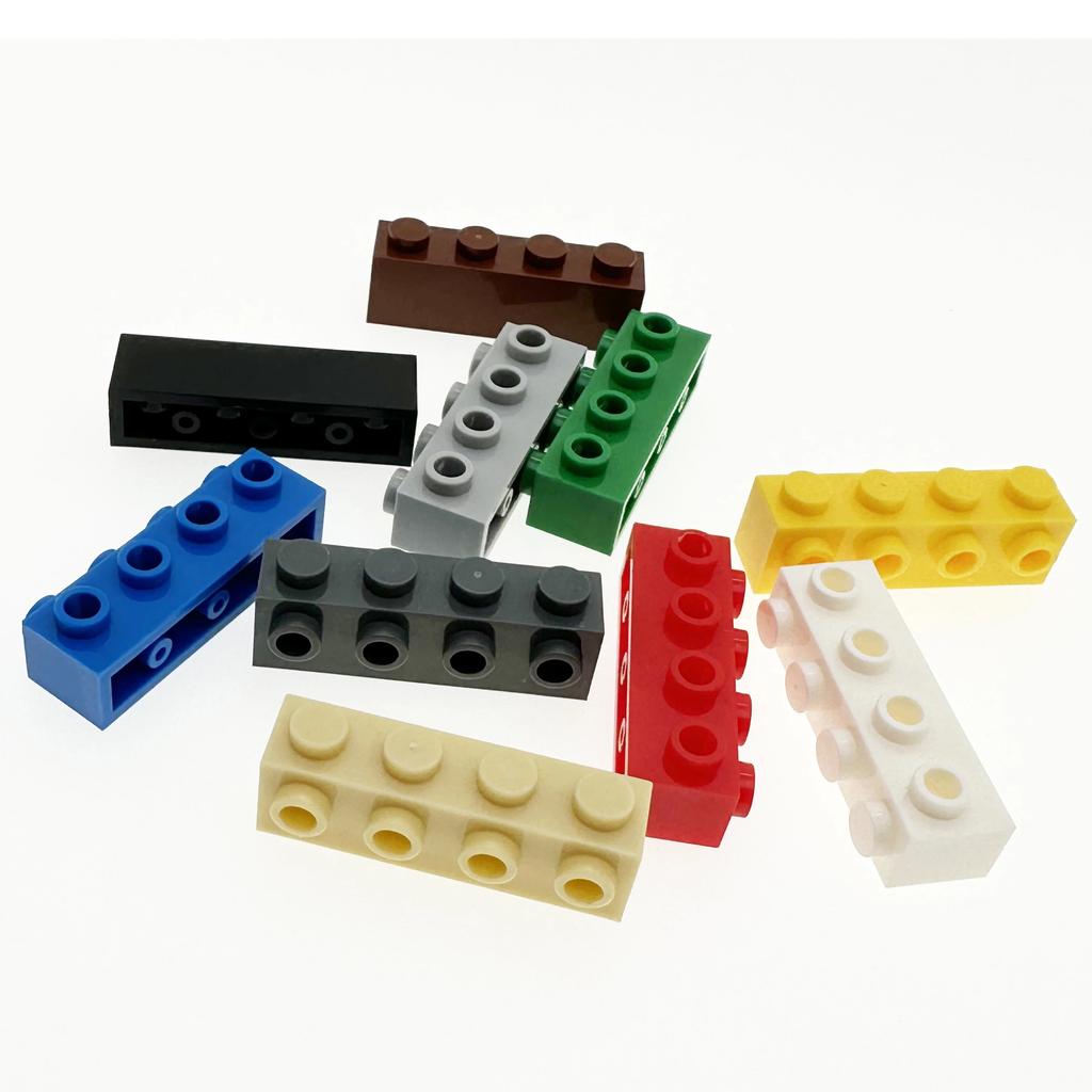 100 шт. MOC Частицы 30414 Кирпич Модифицированный 1 x 4 со штырьками сбоку Строительные блоки DIY Совместимые Сборные Высокотехнологичные Игрушки