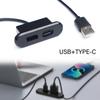 Для офисного стола, столика в спальне, встраиваемая розетка с 1 портом USB-A и 1 портом Type-C, встроенная скрытая розетка для рабочего стола с удлинительным шнуром 1,2 м