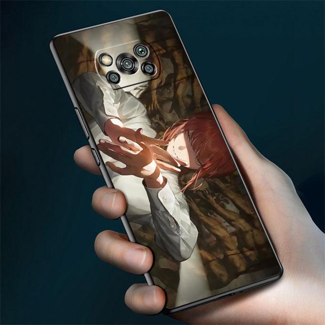 Чехол для Xiaomi Mi Poco X3 NFC X4 Pro F3 M3 C40 F4 GT M5 M4 F1 11 Lite 11T 10T 9T силиконовый чехол для телефона с бензопилой Man Anime Makima