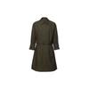 FW23 Серия U Однотонное Многослойное Пальто Средней Длины С Длинным Рукавом Тренч Унисекс Верхняя Одежда Темно-Оливковый 462853-57