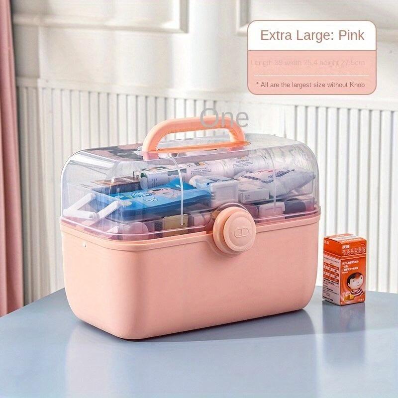Большая вместительная коробка-органайзер для семейных лекарств, современный портативный контейнер для хранения лекарств, коробка для семейного набора для экстренной помощи
