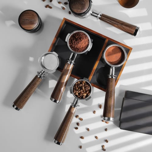 MHW-3BOMBER 51mm Portafilter, Espresso Bottomless Portafilter with Two Lugs, Compatible with DeLonghi EC200/EC221/EC330/EC152/ECO310 Coffee Machines,