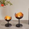 2pcs Vintage Metal Candlestick Romantic Irregular Candlestick Smooth Finish for Home Wedding Party Decor
