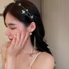 Faux Pearls Hair Hoop Sparkling Rhinestones Exquisite Butterflies Tassel Girl Crown Headband Hair Accessories
