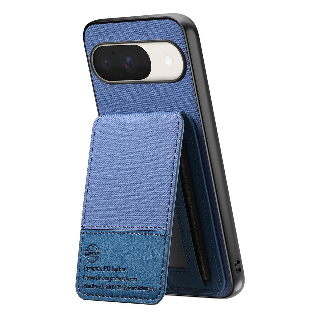 For Google Pixel 9/Google Pixel 9 Pro/Google Pixel 10 Case Cloth Texture Leather+PC+TPU RFID Blocking Phone Cover with Card Holder